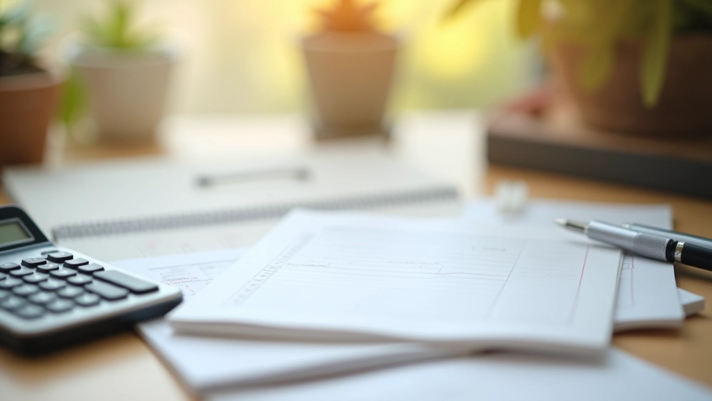 Planificateur budgétaire avec calendrier et chiffres