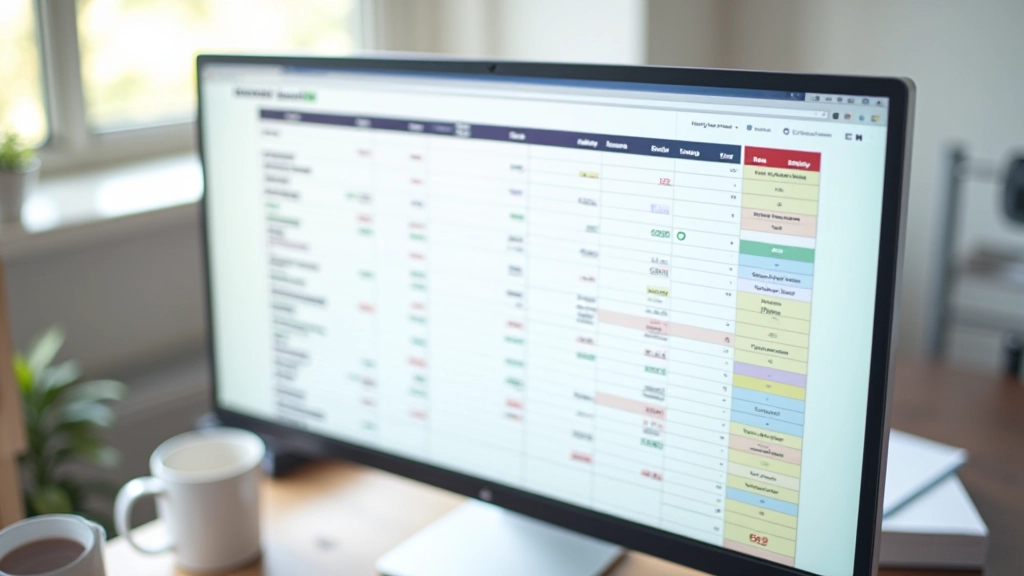 Exemple de feuille de calcul budgétaire complétée avec colonnes de catégories et montants mensuels