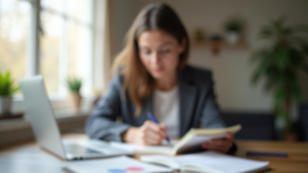 Personne notant des chiffres et des montants budgétaires dans un journal d'apprentissage avec calculatrice